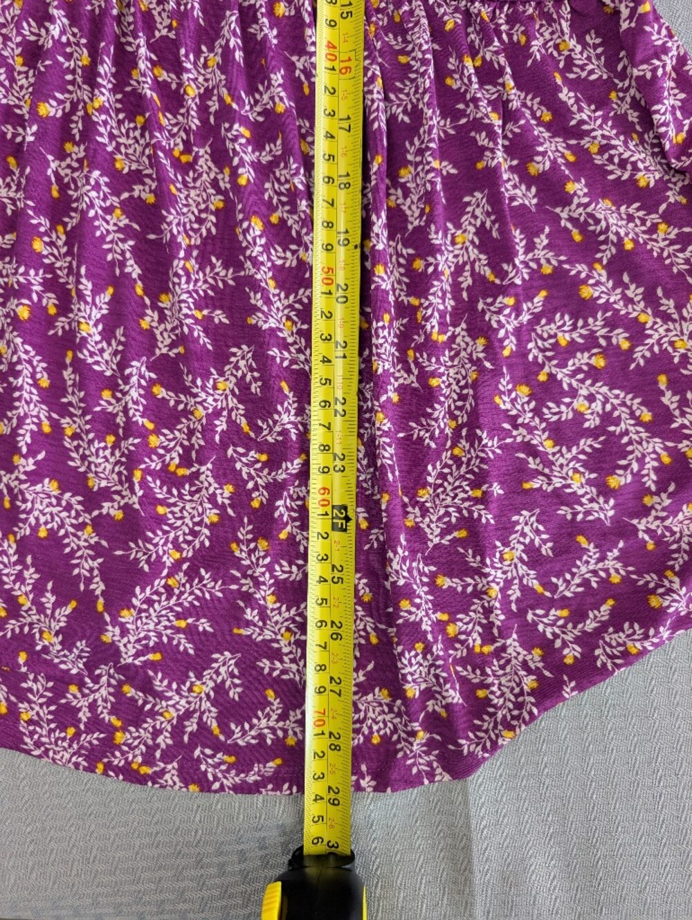 Dear Scarlett Dreamer Painted Purple V-Neck, Flutter Sleeve Empire Waist Blouse - Picture 15 of 15